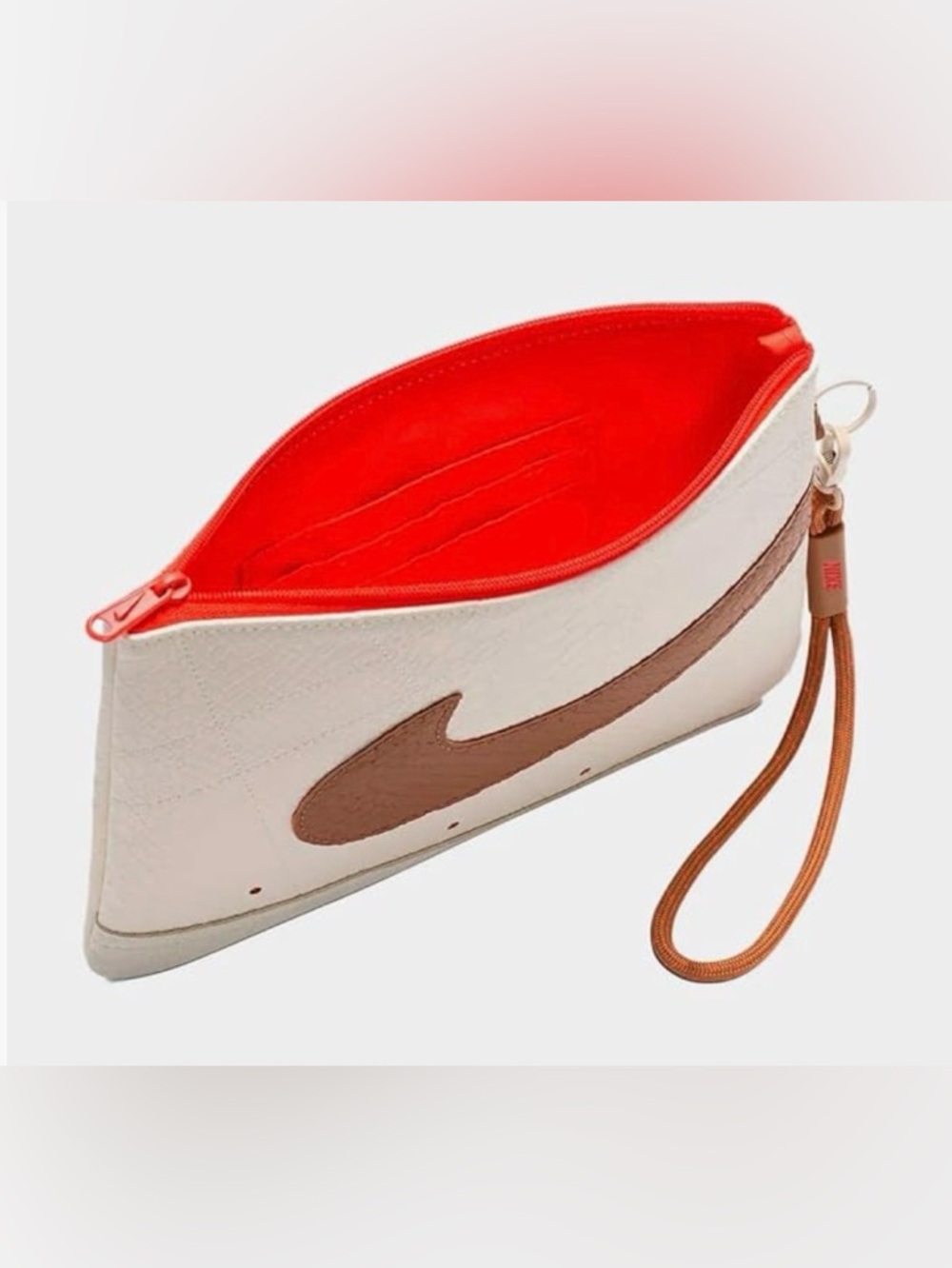 NIKE Icon Blazer Wristlet Large, Ivory & Brown, New in Box - Picture 3 of 5